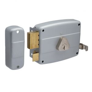 Cisa 50420.50.2 oplegslot met losse buitencilinder doornmaat 50 mm zilver - Din Rechts